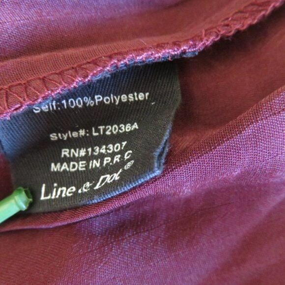 Line and Dot long sleeves ruffles open shoulders top blouse size Small - Picture 7 of 9